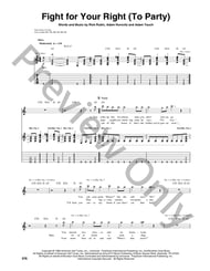 Fight for Your Right to Party Guitar and Fretted sheet music cover